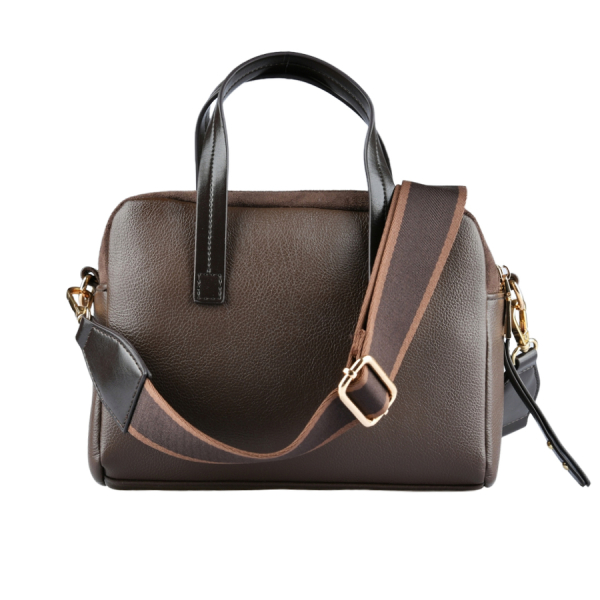 lady's bag synthetic leather/textile brown 0163517