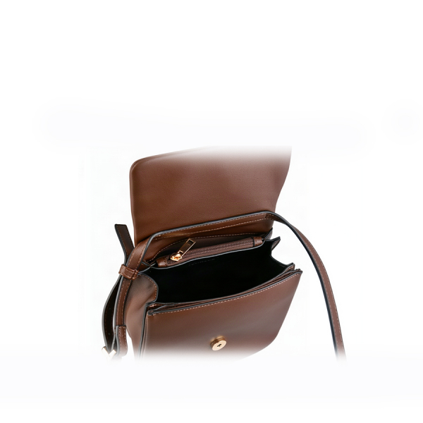 lady's bag synthetic leather brown 0163168