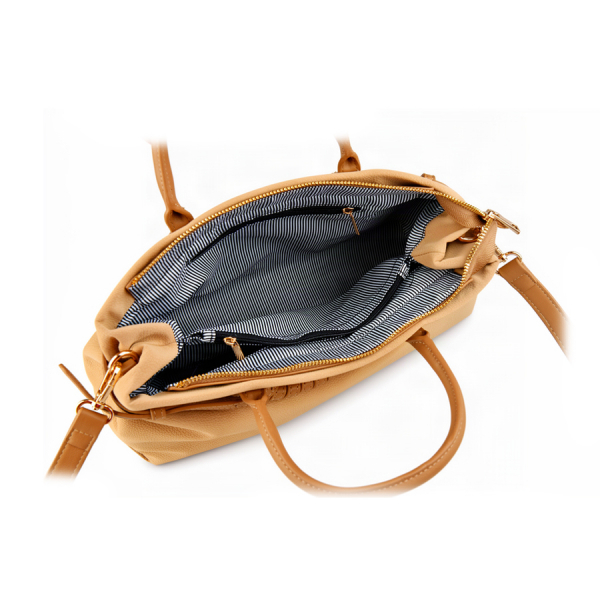 lady's bag synthetic leather beige 0162374
