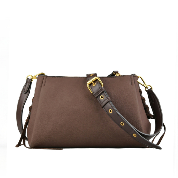 lady's bag genuine leather/eco leather brown 0163121