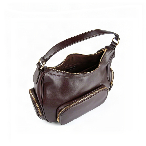 lady's bag synthetic leather brown 0163511
